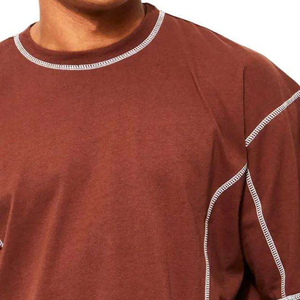 เสื้อยืดเจอร์ซีย์ทรงบ็อกซี่คุณภาพสูงสำหรับผู้ชาย ผ้าฝ้าย 100% น้ำหนัก 220 กรัม รับสกรีนโลโก้ตามแบบ บริการ OEM ไซส์ใหญ่พิเศษ - Product Image 2