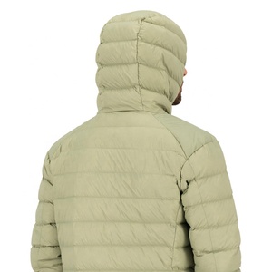 Manteau d'hiver imperméable à capuche épaissi brillant personnalisé veste matelassée en duvet d'oie pour hommes de luxe - Product Image 6