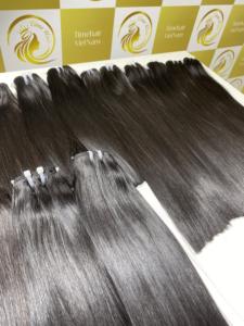 Extensions de cheveux lisses en cheveux vierges de 30 pouces, trame double, couleur parfaite, Timehair Vietnam, fabrication mécanique - Product Image 2
