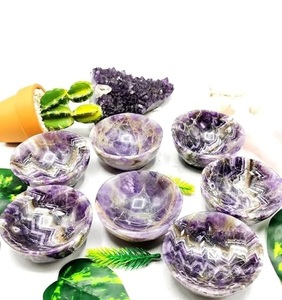 Unique-Quality On Soha Agate Natural Clear Quartz Stone Polished Bowls for Home Decor Meditation and Spiritual Practices on Sale - Product Image 3