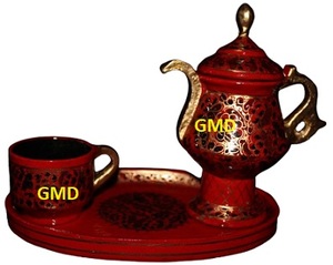 ชุดน้ำชากระดาษตกแต่งด้วยมือลายดอกไม้แบบดั้งเดิมสำหรับตกแต่งบ้าน - Product Image 3