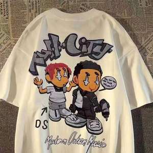 Poids lourd 100% coton 3D surdimensionné unisexe Tee hommes mousse 3D sérigraphie Logo T-shirts personnalisé bouffée impression Boxy Fit hommes T-Shirt - Product Image 2