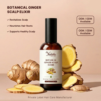Minyak Elixir Jahe Profesional untuk Perawatan Rambut Tipis, Minyak Perawatan Botani untuk Memperkuat & Menutrisi Rambut agar Terlihat Sehat