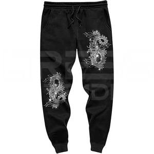 Pantalon de jogging en coton de haute qualité pour hommes, survêtement d'entraînement athlétique lavé avec poches décontractées et motif droit - Product Image 1