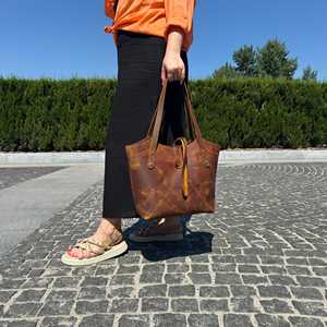 กระเป๋าสะพายหนังแท้สำหรับผู้หญิง, กระเป๋าแฟชั่นสำนักงานความจุมาก LTB-0263เทรนด์2025 - Product Image 4