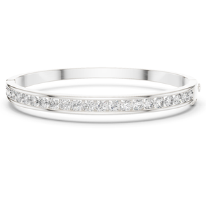 Brazalete de Eternidad de Oro Blanco de 18K con Diamantes Cultivados en Laboratorio, Engaste de Canal, Chapado en Rodio, Joyería de Lujo para Mujer - Product Image 1