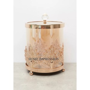 Fancy Modern Design Utensilios de cocina Almacenamiento decorativo Tapa de metal blanco Hecho a mano Ecológico Accesorio de cocina clásico Recipiente - Product Image 2