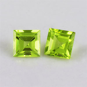 Péridot vert 12x12mm, forme carrée, coupe naturelle, prix d'usine de gros, 100% péridot vert authentique, meilleure vente - Product Image 6