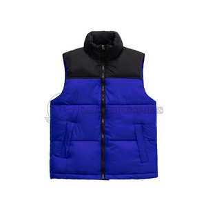 Veste matelassée pour homme en coton, bicolore, respirante, coupe-vent, pour l'extérieur, fermeture éclair écologique, logo personnalisé - Product Image 5