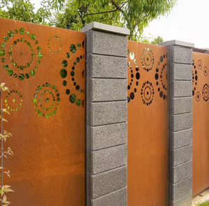 Paneles de Cerca Decorativos de Acero Corten, Estilo Villa de Jardín, Acero Envejecido, Corte Láser - Product Image 4