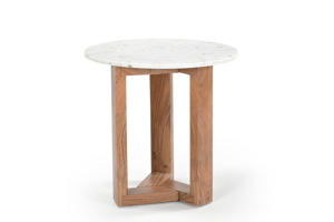 Table d'appoint de luxe en marbre et bois, écologique, avec rangement, table de chevet/table d'appoint moderne, salon, entrée, hôtel, appartement, maison - Product Image 2