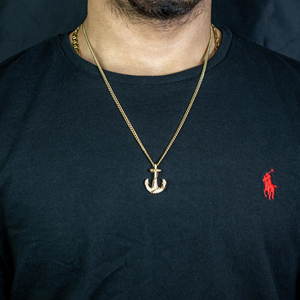 Personalizar Hip Hop diseño creativo de moda 14K oro amarillo ancla corte redondo laboratorio cultivado diamante colgante para hombres - Product Image 5