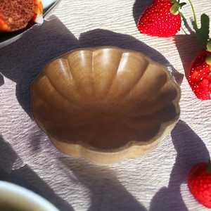 Grand bol de cuisine en bois d'acacia de luxe forme de fleur unique soupe dîner nourriture légumes fruits salade servant élégant plateau de rangement - Product Image 3