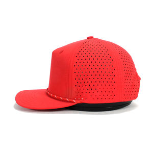 Personalizado unisex, poliéster/algodón 5 paneles de impresión Logo cuerda camionero sombreros deportes al aire libre impermeable béisbol sombrero adecuado Golf sombreros - Product Image 3