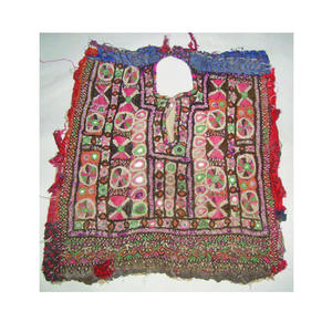 Indien Vintage cou joug broderie miroir travail à la main Applique Patch couture artisanat coton tissu joug Baluch robes afghanes - Product Image 3