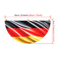 Nouveau Drapeau de Veranda Pliable Plissé avec Impression du Drapeau Allemand pour le Marketing