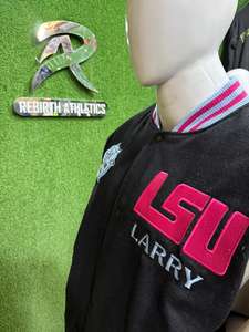 Chaqueta Universitaria de Béisbol de Alta Calidad Hecha a Medida por Rebirth Athletics, Chaqueta 100% Lana con Cuero Vacuno Genuino para Hombre - Product Image 2