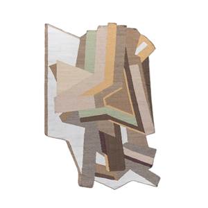 พรมขนสัตว์ทอมือลายตารางเพชร รุ่น ADWP-13061 สีงาช้าง สำหรับห้องนอน ห้องนั่งเล่น ทางเดิน รูปทรงสี่เหลี่ยมผืนผ้า สำหรับใช้ในบ้าน - Product Image 1