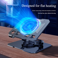Support de tablette réglable en aluminium avec ventilateur de refroidissement, support de bureau portable pour tablette et PC, stabilité accrue