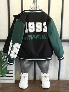 Wholesale Children's Winter Bomber <b>Jackets</b> with Zipper Closure for <b>Toddler</b> Boys and Girls-Custom Colors - Product Image 3