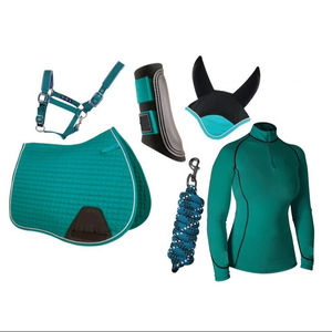 Ensemble de tapis de selle, fabriqué en coton/velours/satin pour cheval entièrement personnalisable 2024 - Product Image 1