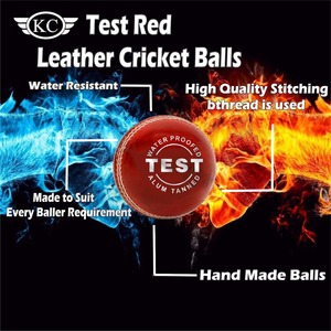 บอลคริกเก็ตหนังสีแดงคุณภาพระดับมืออาชีพสำหรับกองทหารโรมันลูกบอลคริกเก็ตทนทาน - Product Image 4