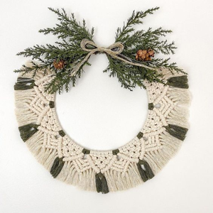 Haute qualité fait à la main ferme guirlande de Noël macramé guirlande de Noël décoration murale en gros du Vietnam - Product Image 5