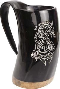 Taza de Cuerno de Búfalo de Estilo Animal, Pulida, Pequeña, Moderna, Artesanal, Natural, de Primera Calidad, Ecológica, Vikinga - Product Image 2