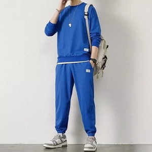 Premium Quality Casual 2 Piece Set 100% Organic Cotton O-Neck Tracksuits Stylish Breathable New Sweat Suits - Product Image 3