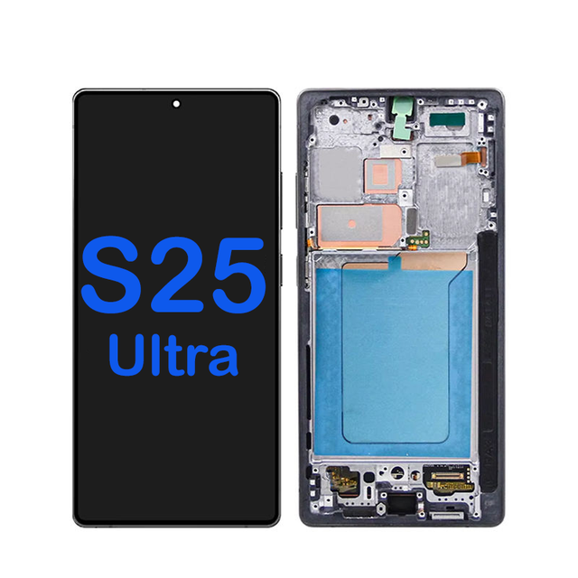 High Quality for S25 Ultra TFT/OLED LCD Touch Screen Assembly Frame Replacement 1 Year Warranty Original Digitizer 100%