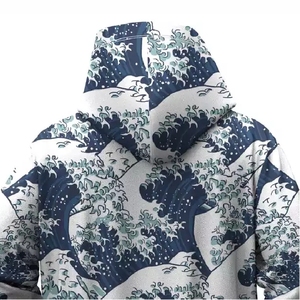 Sudadera con capucha de lana de peso pesado de invierno unisex para hombre, personalizada, de algodón y poliéster con logotipo de espuma bordado y teñido liso para estampado de hojaldre - Product Image 5