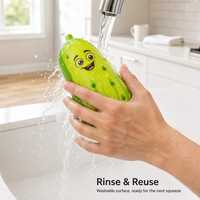 Jouet anti-stress souple en forme de concombre, jouet à presser en TPR, logo personnalisé, multicolore, pour cadeau de fête pour enfants