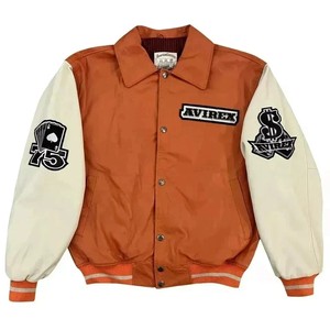 Vêtements pour hommes de haute qualité Veste universitaire à lettres brodées Veste de baseball décontractée Bomber à lettres - Product Image 1