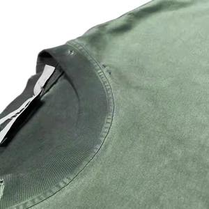 Camisetas retro personalizadas para hombre, camisetas de gran tamaño desgastadas con piedra de enzima lavada con ácido vintage - Product Image 2