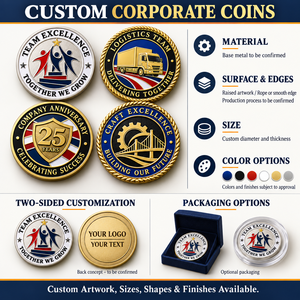 Pièces commémoratives d'entreprise personnalisées avec motifs en relief pour les anniversaires d'entreprise, la reconnaissance des équipes et les cadeaux pour employés OEM ODM - Product Image 4