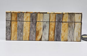 Boîte décorative en incrustation d'os faite à la main-Bijoux de luxe et stockage de souvenirs-Conception complexe de nacre Artisanat indien - Product Image 2