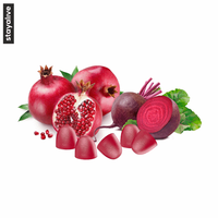 Pure & Fruit Extract Betterave Gummies | Complément alimentaire | Fabriqué avec de la vitamine B6, B12, pépins de raisin, grenade