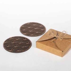 Les sous-verres comportent un design de vague japonaise et sont fabriqués à partir de panneaux durs rustiques L'ensemble comprend six sous-verres idéaux - Product Image 4