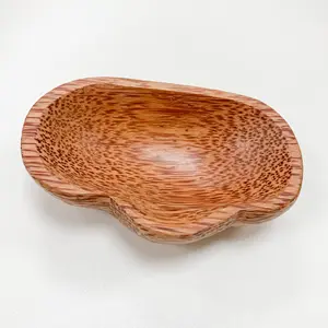 经典云形圆点碗3.5英寸环保天然耐用好轴承餐具椰木碗
