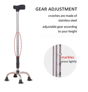 Bastón de Caminar Canadiense de Lujo, Bastón de Caminar Cuádruple, Bastón de Autodefensa, Bastones de Caminar <span class=keywords><strong>para</strong></span> Discapacitados, Muletas Médicas, Precio <span class=keywords><strong>para</strong></span> Adultos - Product Image 5