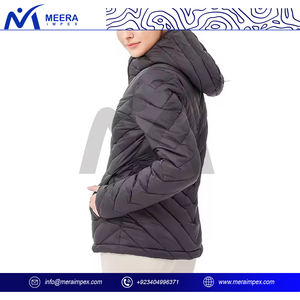 Parka acolchada personalizada OEM ODM al por mayor para niñas chaqueta acolchada de invierno con capucha de burbuja chaqueta gruesa cálida de manga larga para mujeres - Product Image 3