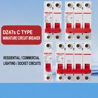 DELIXI DE47-125 2P MCB Disjoncteur miniature en cuivre haute intensité pour panneaux de distribution de circuits d'éclairage commercial