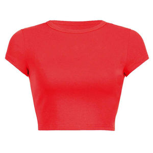 Top corto de alta calidad para mujer, camisetas de secado rápido, Material de algodón 100%, ropa de calle transpirable ligera, logotipo personalizado OEM - Product Image 4