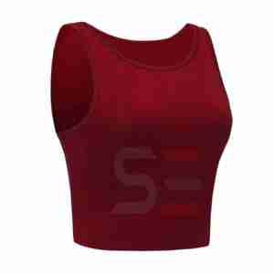 New Fashion Women's Sexy Solid Summer Casual Breathable Quick Dry Customizable Gym Fitness <b>Crop</b> Tank <b>Top</b> - Product Image 2