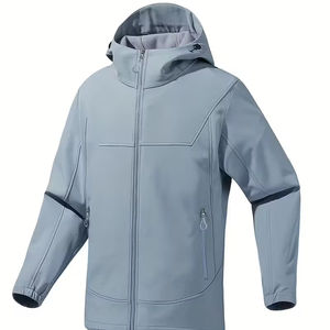 Premium Best Quality <b>Soft</b> <b>Shell</b> <b>Jacket</b> With <b>Hood</b> Custom Logo Winter Causal Breathable Windproof Waterproof Outdoor Men <b>Jackets</b> - Product Image 1
