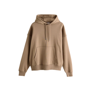 Sudadera con Capucha Unisex de Color Beige Marrón al por Mayor, Sudadera con Capucha de Forro Polar Suave para Invierno, Estilo Casual Holgado para Uso Diario - Product Image 1