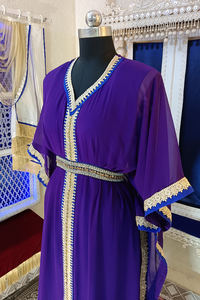 Caftan arabe design violet et bleu - Product Image 3