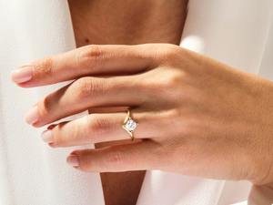 แหวนเพชรโมอิสสำหรับผู้หญิงได้รับการรับรองจากบุคคลที่สามทำด้วยมือสไตล์อินเทรนด์925เงินสเตอร์ลิง - Product Image 5