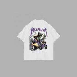 เสื้อยืดผู้ชายสไตล์วินเทจเรโทรทรงหลวมพิมพ์ลายฟอกสี  ขายดี  สตรีทแฟชั่น  ผ้าฝ้าย - Product Image 1