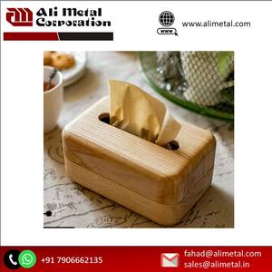 Porte-mouchoirs en bois personnalisé fini dîner Table centres de table serviette papier support de stockage prix le plus bas - Product Image 5